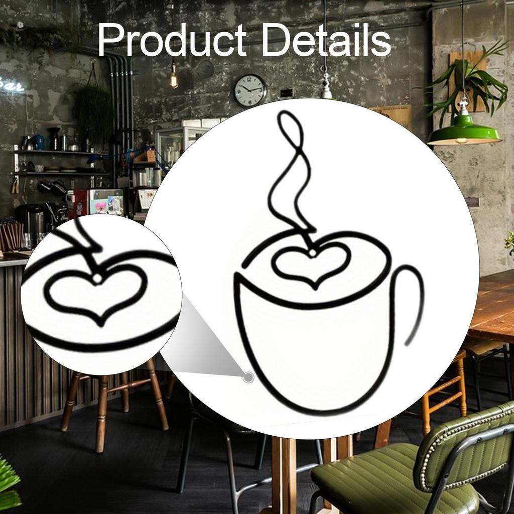 Coffee Cup Wall Art Decor Sign Stylish Home Modern Decoration Artwork for