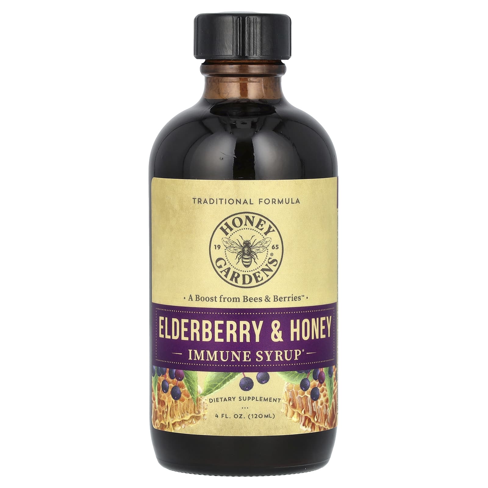 

Immune Syrup, Elderberry & Honey, 120Ml(4Fl Oz)
