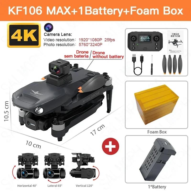KF106 / KF106 MAX 4K Professional Drone With HD Camera Obstacle Avoidance 3-Axis Gimbal 5G WiFi GPS Brushless Quadcopter RC Dron