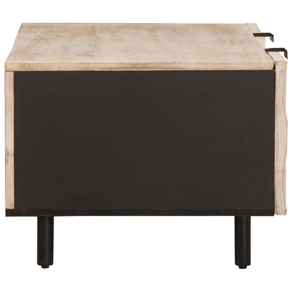 Coffee Table White 100 x 54 x 40 cm Solid Mango Wood