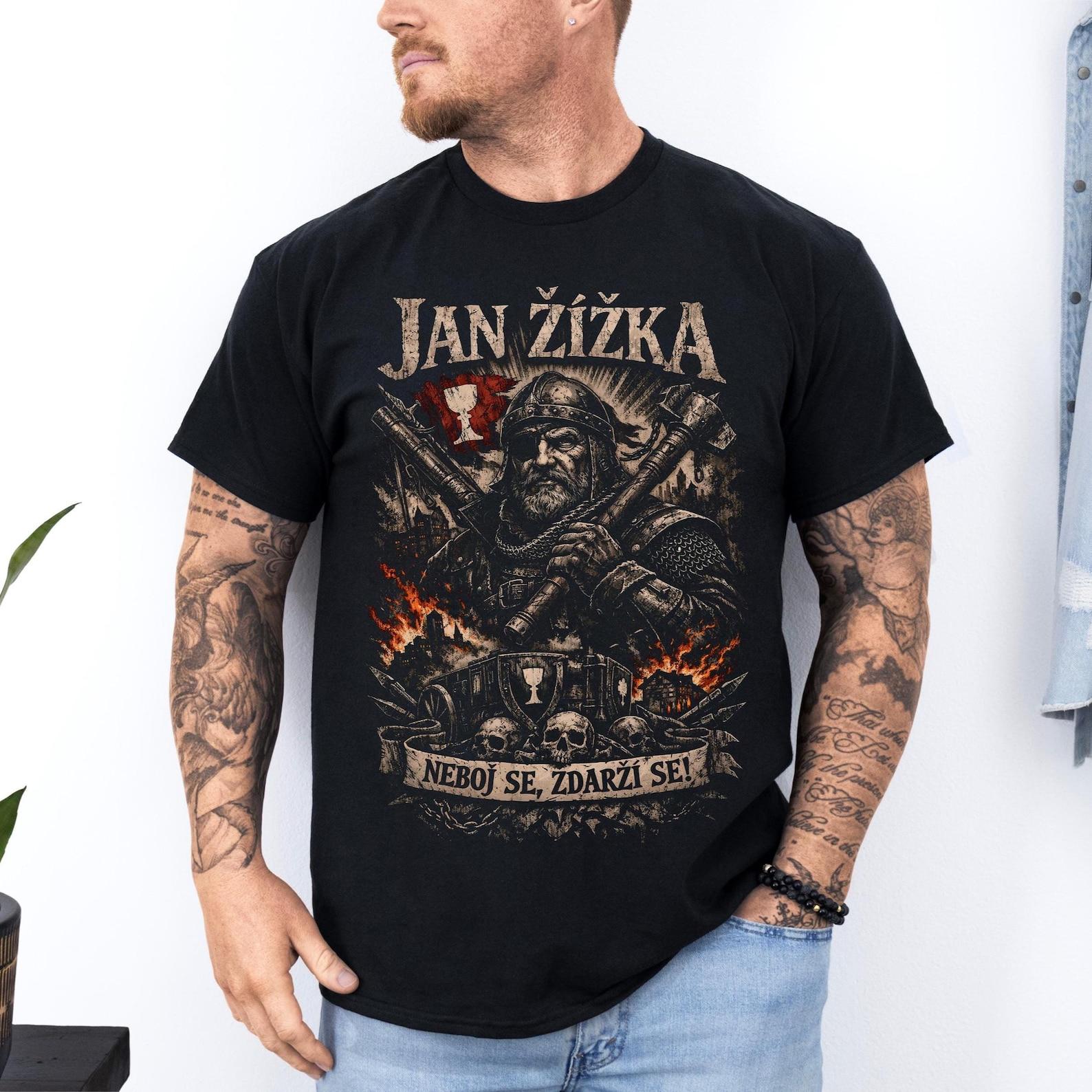 Jan Zizka Shirt: Medieval Warrior T-Shirt | Hussite Rebel Unisex Tee | Slavic Historic Battle Shirt 2XL