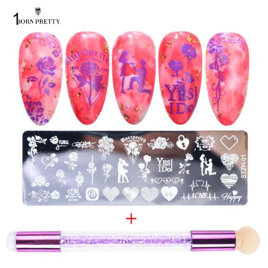 Good Quality Nail Nails Ornaments Print Template Exquisite Pattern Lightweight Detachable