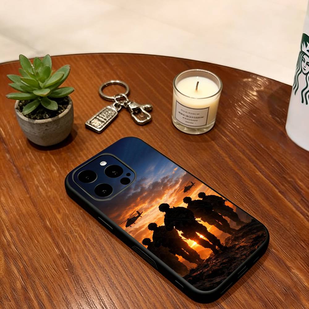 Army special forces Phone Case For iPhone 17, 16,15,14,13,12,11 Plus,Pro Max, Others Soft Black Cover