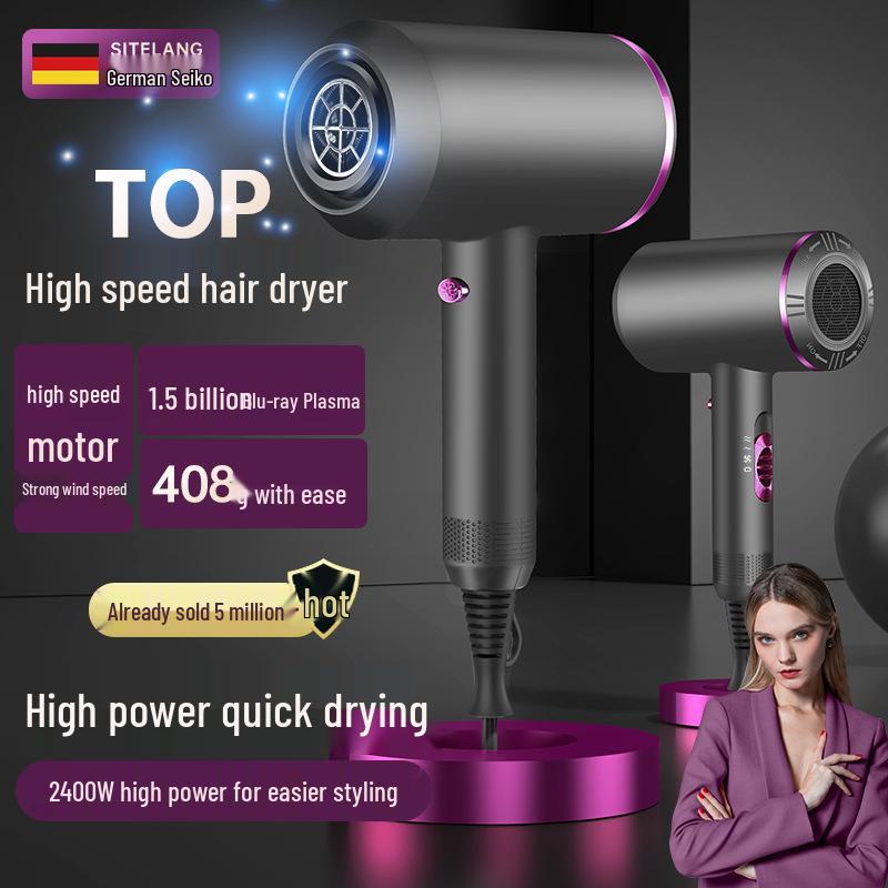 High-Power Silent Hair Dryer with Constant Temperature & Negative Ions for Hair Protection