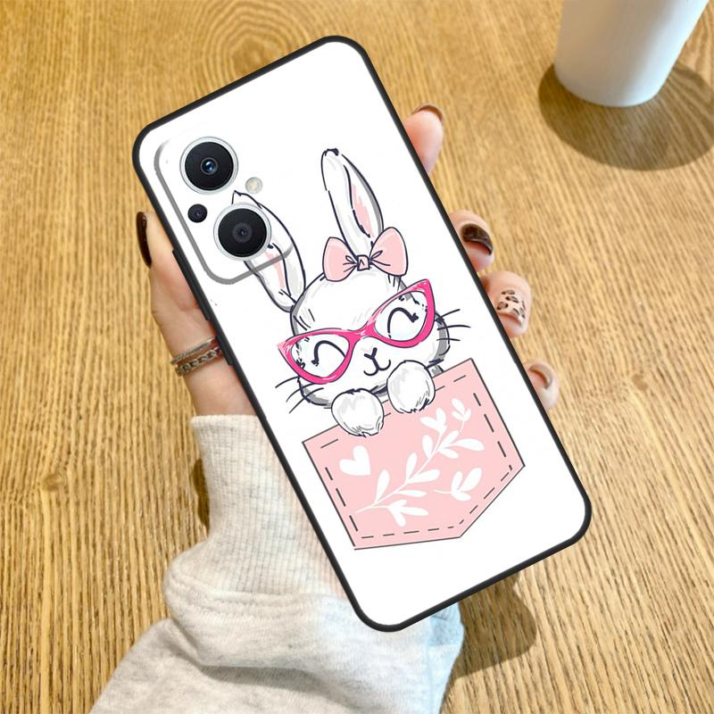 Cute Bunny Rabbit Funda For OPPO Reno 7 8 Lite 14 F 13F 12F 11F 13 12 11 10 Pro OPPO Find X9 X8 X6 X5 Pro Case