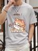 Crazy Cat Typing Wildly Prints TShirts Women Cotton Summer Tops Soft Loose ONeck Short Sleeve T Shirts Casual Woman Clothes