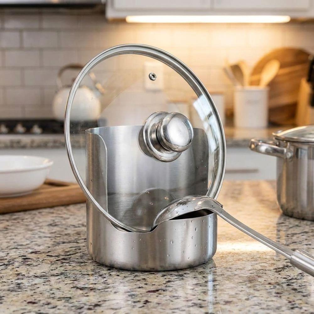 Porta cucchiai resistente al calore Porta spatole stabile Posizionamento utensili Supporto per bacchette Cucina