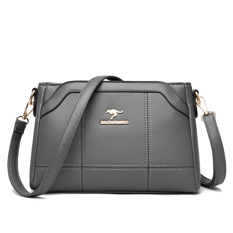 Mäkká pravá kožená taška cez rameno pre ženy Crossbody tašky Ležérne dámske kabelky Messenger taška