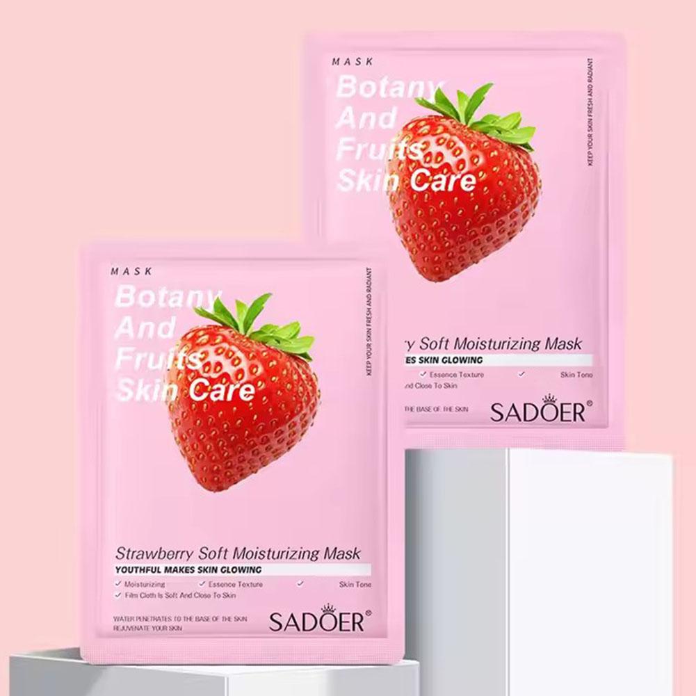 5pcs Moisturizing Facial Mask with Natural Fruit Extracts - Multiple Flavor | Intense Nutrition for Velvety Skin