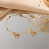 Gold Bow Earrings Necklace Bracelet Trendy Bowknot Ribbon Pearl Choker Necklace Trendy Bow Stuff