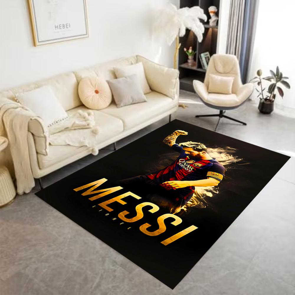 Barcelona Legend Messi Area Rug Perfect for Study room Foyer Bedrooms Dining Room Antislip Carpet Anime Office Decor Best for Christmas