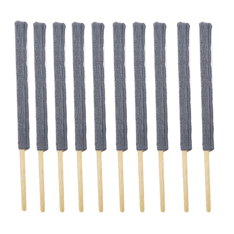 10PCS Reinigingsborstels Microvezel Auto Detail Stofafzuiger Stok Lange Steel Stof Ramoval Reinigingsgereedschap Auto Airconditioning