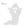 Modern Farmhouse Halloween Accents Cute Ghost Wooden Table Sign, Spooky White Standing Handmade Craft Block Sign for Holiday Tiered Tray Centerpiece,