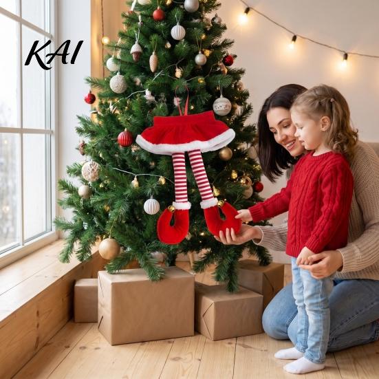 Holiday Gift for Car Lovers 2026 Christmas Mirror Hanging Ornament, Funny Dangling Legs Pendant Creative Pendants with Lanyard Tree Backpack And Door