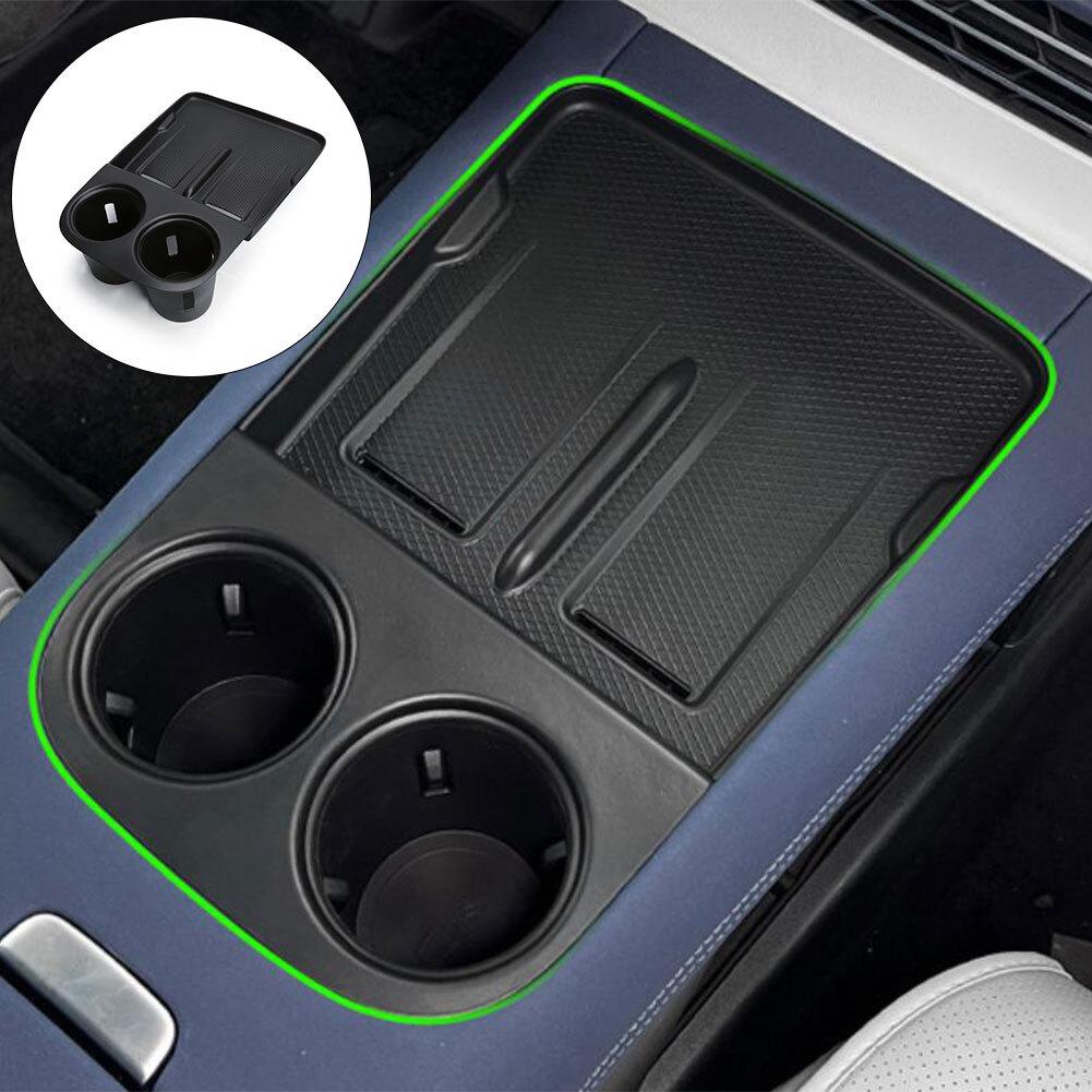 Wireless Phone Charger Mat Protective Mat Storage Tray With Cup Holder For XPENG For G6 EV 2026-2027 Non-slip Pad