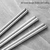 304 Stainless Steel Anti-slip Chopsticks - 10 Pairs