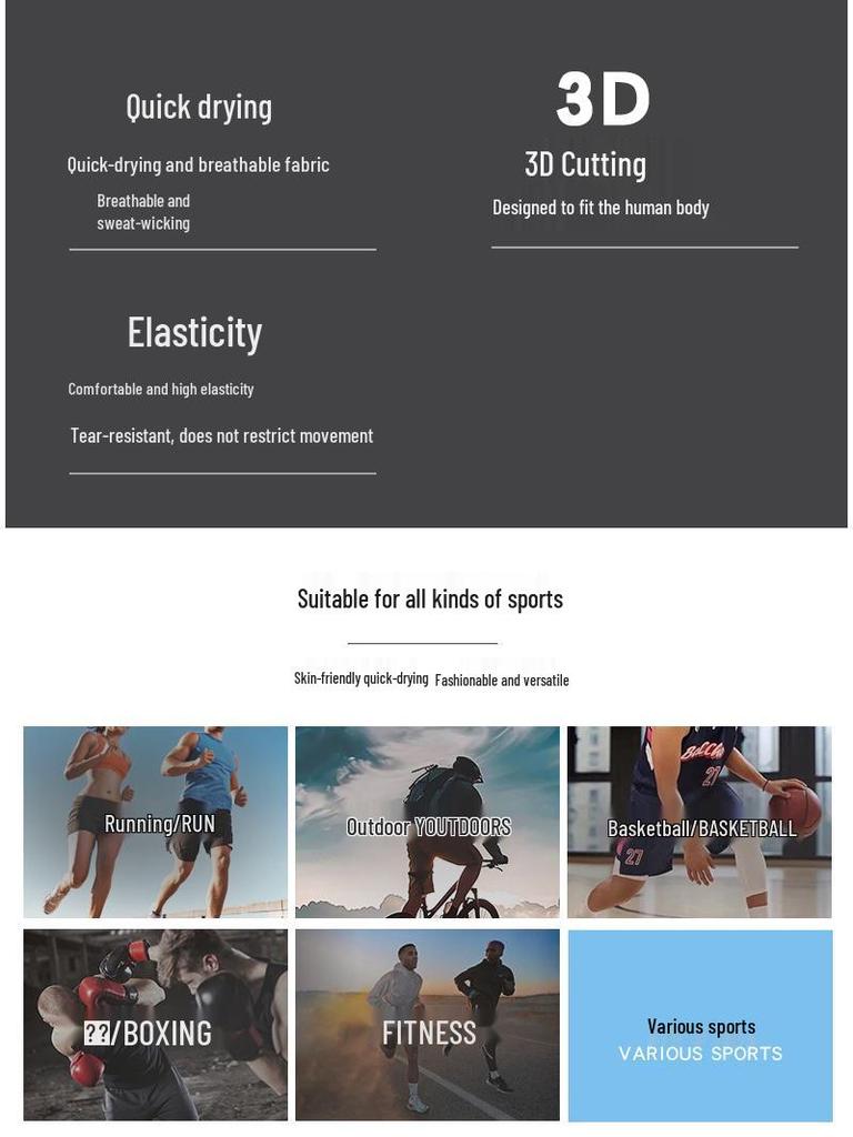 Vysoko elastické, rýchloschnúce, priedušné tréningové legíny a šortky na basketbal