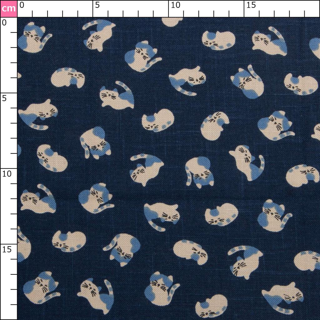 Nippon Chuko NBK Japanese Modern Pattern 110cm Wide x 4m Cat Craft Supplies Fabric, Cut, Pattern, KP7090-92-4M,