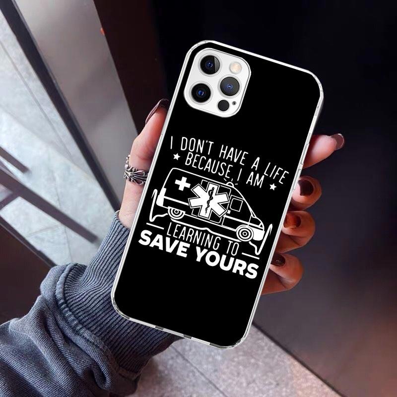 EMT EMS Medical Rescue Phone Case For iPhone 17 Air 11 13 Mini 14 15 Plus 16 12 Pro Max 16E SE 7 8 Pattern Soft TPU Back Cover