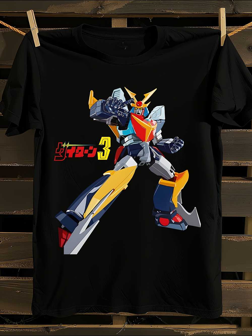 Тяжеловесная аниме-футболка с графическим принтом Daitarn 3 S