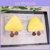 Niedlicher gelber Plüsch-Käse-Schlüsselanhänger Weicher und stilvoller Cartoon-Anhänger für Mädchen