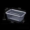 SJG Rectangular Disposable Plastic Food Containers 1000ml