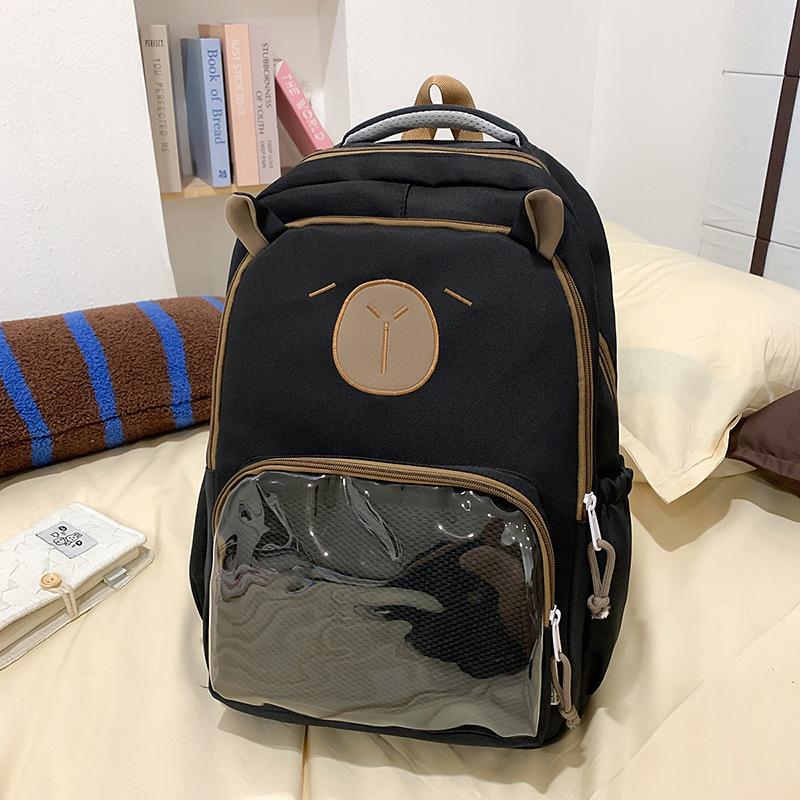 School bag female new cute ugly cute cartoon pain layer backpack high value primary and secondary school students large capacity backpack male