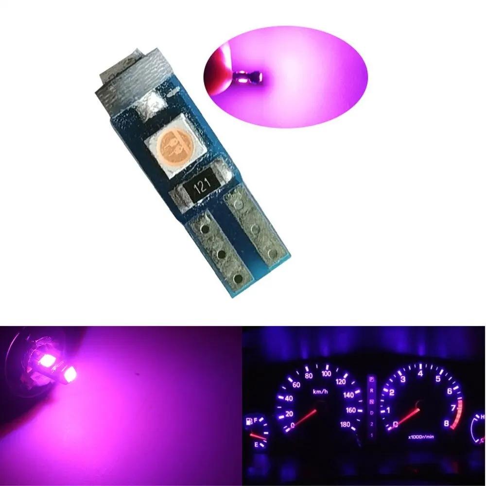 10PCS Super Bright LED T5 3SMD Car Motorcycle Dashboard Light Wedge Instrument Lamp Indicator Signal Bulbs DC12V 3030smd