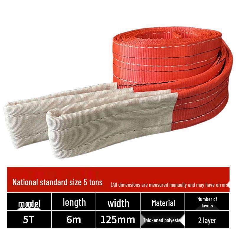 Durable Polyester Lifting Sling: 3, 5, 10 Ton Capacity Tow & Crane Strap