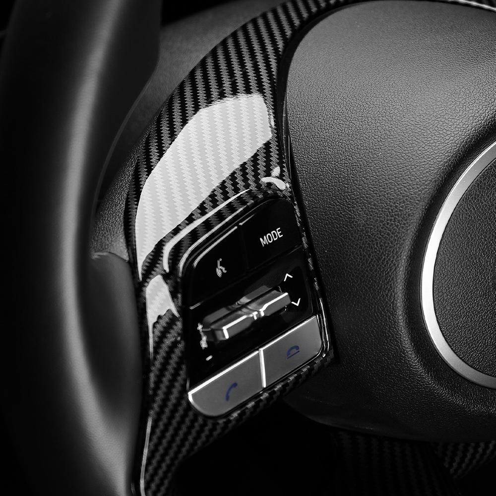 Car Interior Accessories ABS Material Steering Wheel Decorative Frame for Hyundai Tucson NX4 / Hyundai Elantra CN7 LHD/RHD