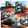 Youth Bedding 140X200 Gamer Game Star Ship Space War Space