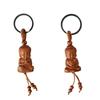 Monk Buddhism Guanyin Wood Carving Craft Bag Pendant Keychain Car Accessories Keyfob Key Ring