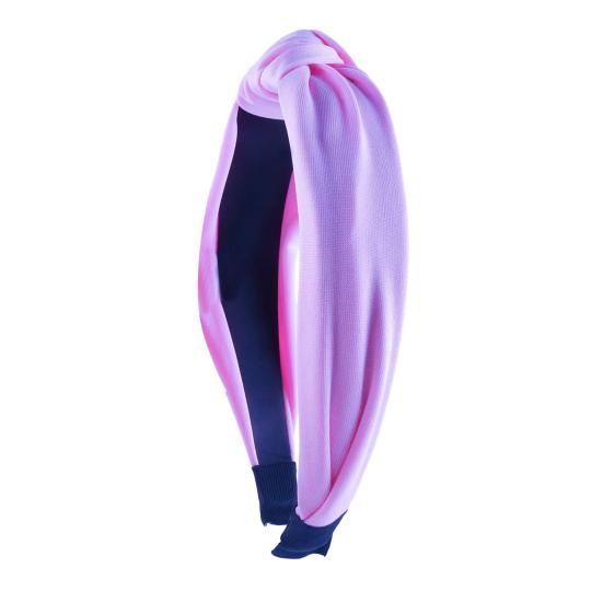 

Женская завязанная повязка на голову ярких цветов, тканевый обруч для волос, эластичная повязка на голову, широкая повязка для волос, аксессуары для волос фиолетовый