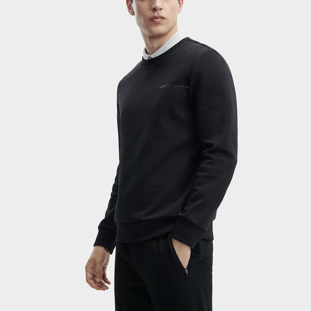 New FILA Sweatshirts Men's Jet Black F11M342202FBK