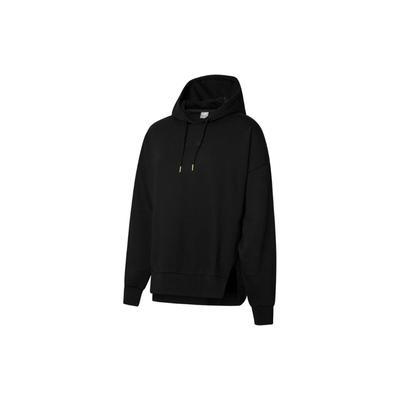 Solid Color Sports Drawstring Hoodie Women Tops Black 847688-01