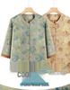 Stylish Chinese-Inspired Summer Top for Elderly Women – Loose Fit, Three-Quarter Sleeves