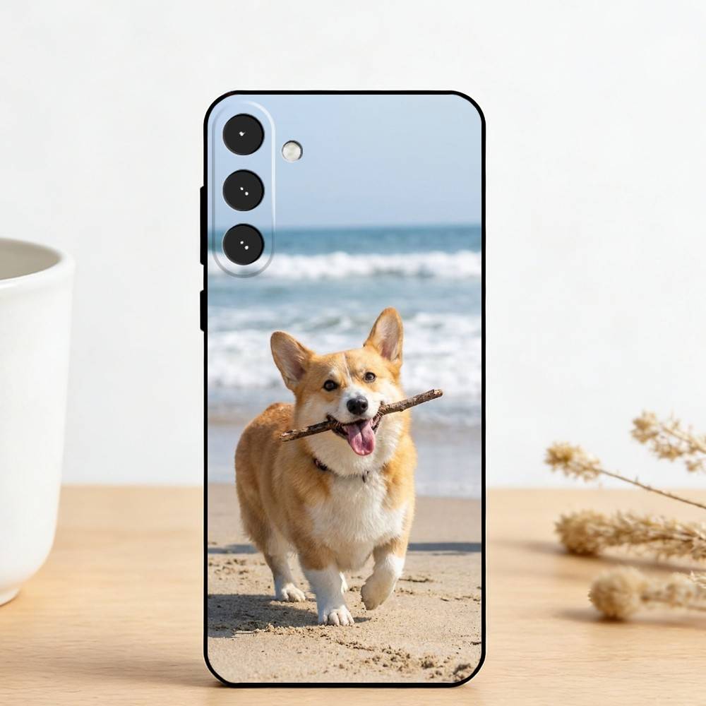 C-Corgi D-Dog    Phone Case For Samsung Galaxy A73,A72,A71,A70,A53,A52,A51,Others Soft Black Cover