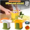 2-in-1 Vegetable Chopper Dicing Slitting Tool Hand Pressure Potato Carrot Onion Dicer Slicer Chopper Chips Cutting Box Gadgets(Yellow, White)