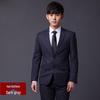 Men's Blue Plaid Slim Fit Blazer & Suit Set - Korean Style Two-Button Casual Tuxedo