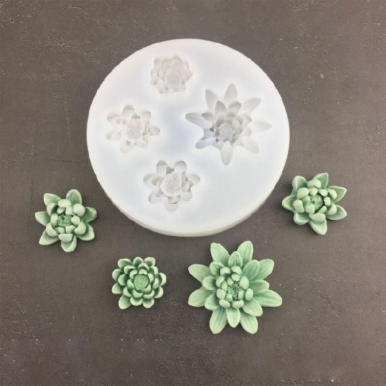 3D Lotus Leaf Shape Silicone Mold Fondant Cake Border Moulds Chocolate Mould