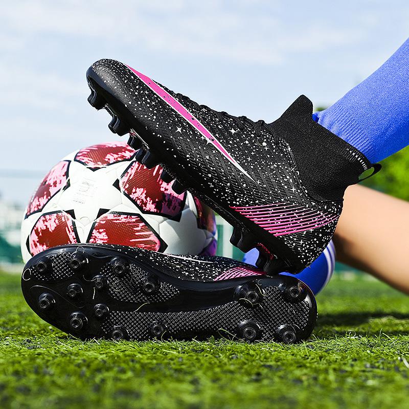 2025 European Cup football shoes men's high-top students competition training AG long nails TF broken nails sports football shoes