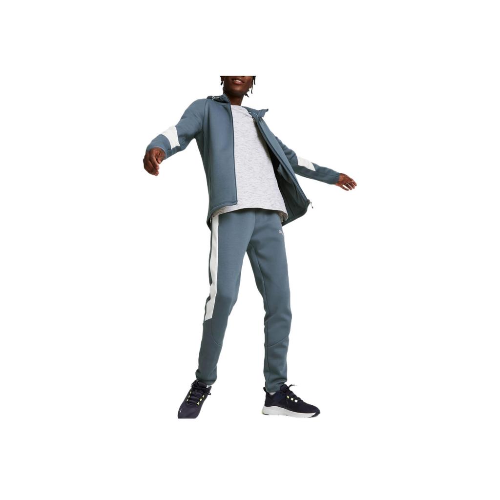 Puma Logo Print Zip-Up Hoodie Men Jackets Blue 672386-18