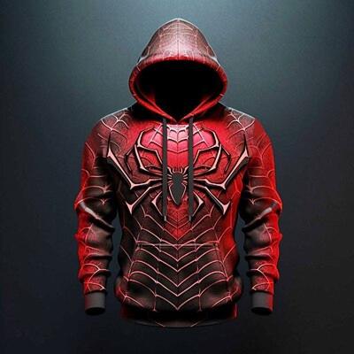 Halloween Spider Mens Graphic Hoodie Spiders Web Fashion Daily Basic 3D Print Pullover Sports Outdoor Holiday Vacation Hoodies