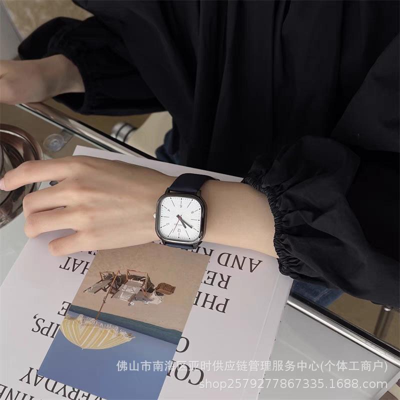 Fashion Square Couple Male And Female Junior High School Student Watch Female And Male Universal Simple Sports Watch