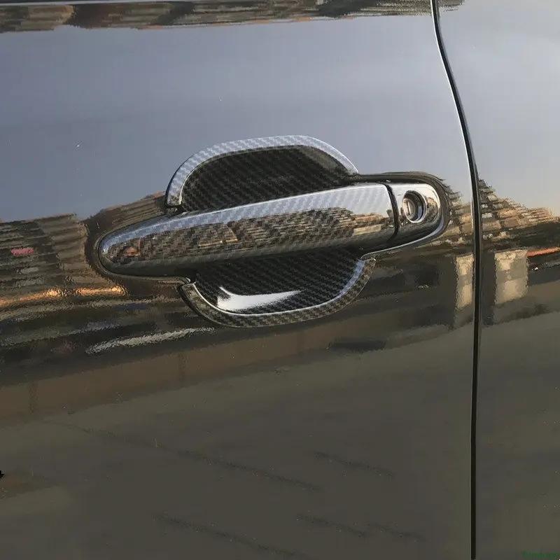 For Toyota Highlander Kluger XU40 2008 2009 2010 2011 2012 2013 ABS Chrome Carbon Black DOOR HANDLE COVER TRIM CAR ACCESSORIES