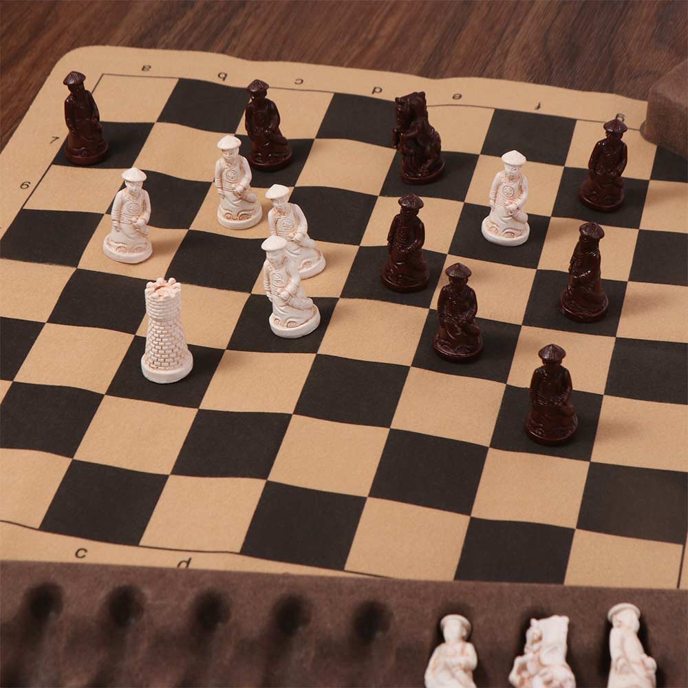 Resin Ancient Chinese Character Chess Set Trumpet Qing Bing Chess Figure Children Girls Boys