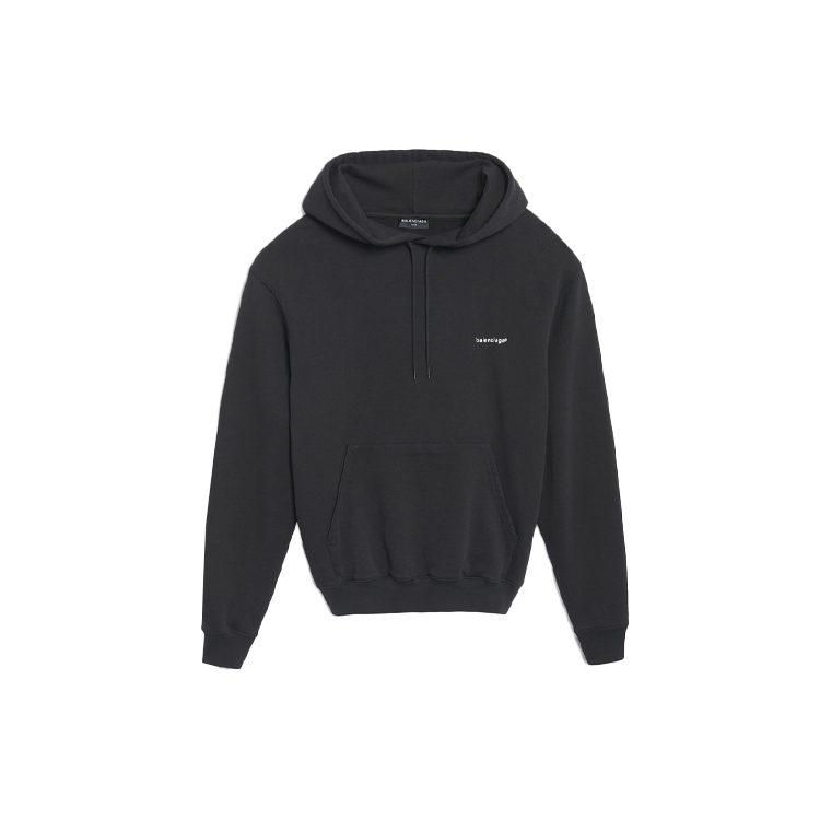 Balenciaga Small Contrast Logo Print Hoodie 556145TYK271000