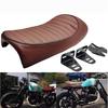 YIBO KZ GS SR Cafe Racer Seat with PU Leather, Abrasion-Resistant and Durable Hump Seat Cushion (Brown)