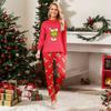 Print Cute Family Set Pajamas, Home Clothes, Family Set Long Sleeve Top Pants Set