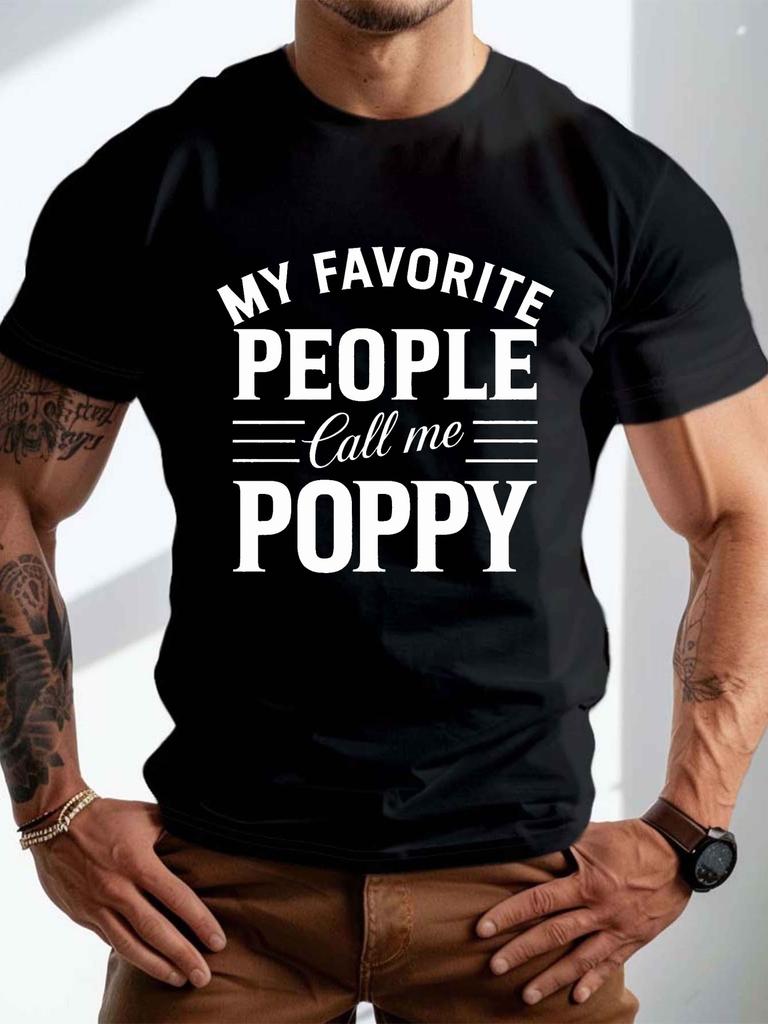 Plus Size Men'S T-Shirt, Relaxed Casual, Comfortable All-Match, Men'S English Letter Pattern Summer Casual Round Neck Short Sleeve T-Shirt